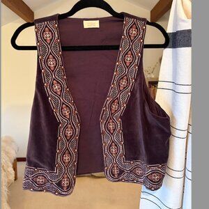 Brown Velvet Vest